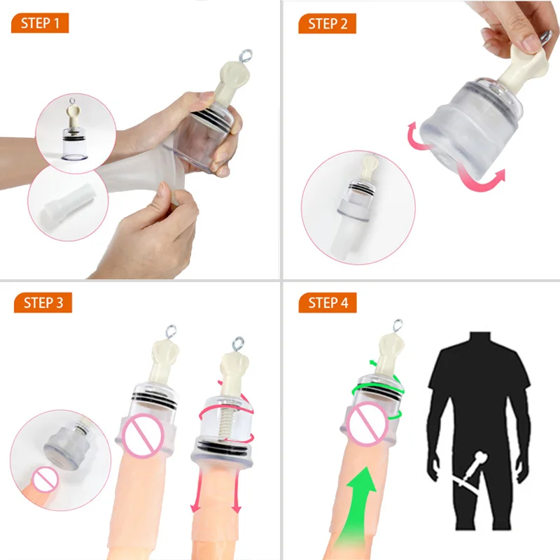 Pure Physical Penis Pump Enlarger Extender Exerciser Dick Enhancer Stretcher Leg Belt Vacuum Cup Hanger Trainer Sex Toys Men