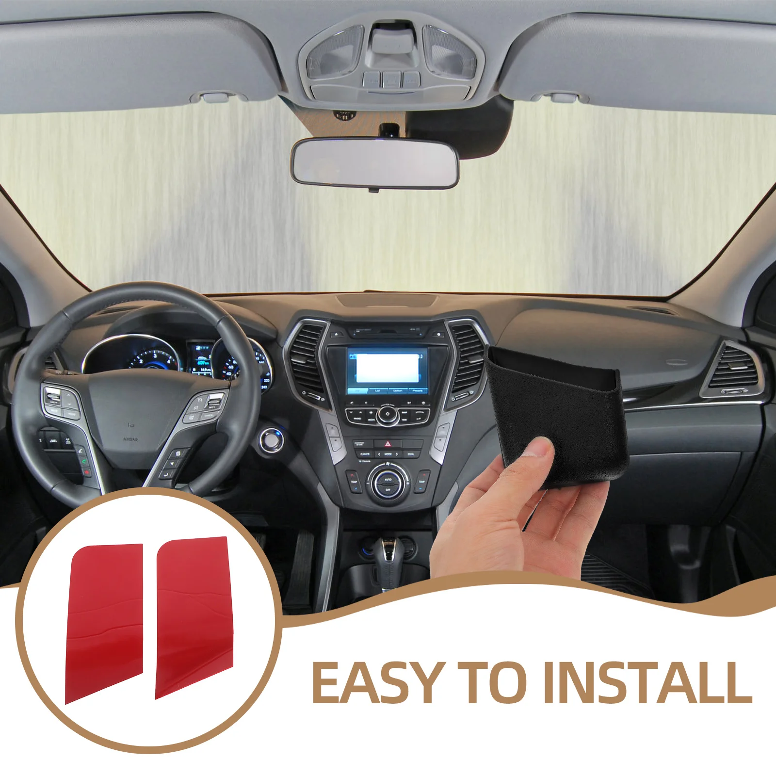 

1 Pair Car Storage Box For Glasses Phones Cards Adhesive Holder Organizer Container Auto Interior Accessories Car Organizer