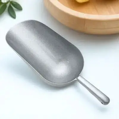 

Zinc Alloy Food Shovel 1Pcs Silver Scoop Dried Fruit Ice Flour Tea Comfortable Grip Design Antirust Wearresistant