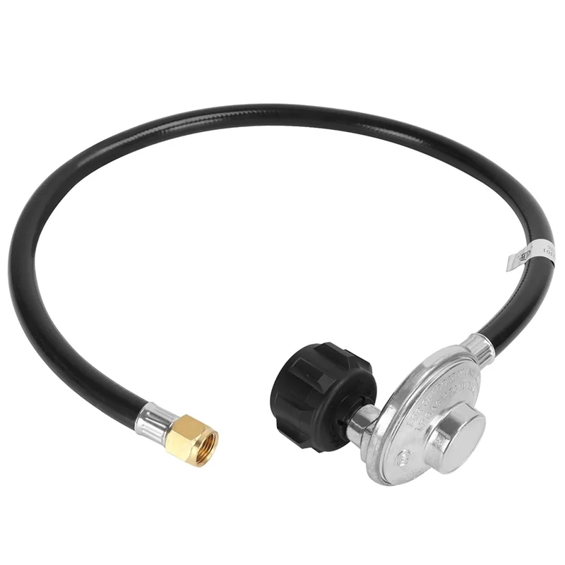 

AT05 Редукционный клапан, переходной шланг для пропана длиной 3,5 фута и универсальный регулятор для резервуаров LPG 5–40 фунтов