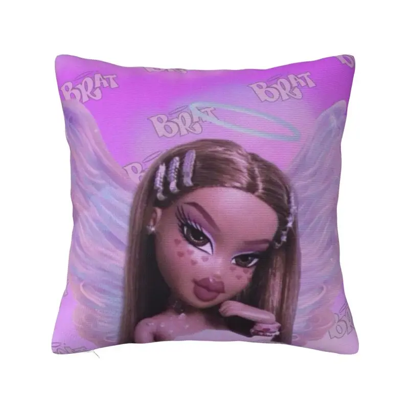 

Custom Fashion Movie Design Doll Bratzes Throw Pillow Case Home Decorative Square Cushion Cover Pillowcover for Living Room