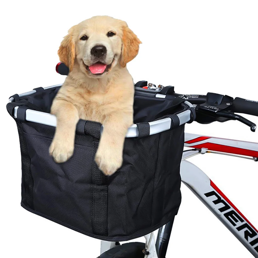 Bicycle Basket Waterproof Portable Capacity Detachable Folding Luggage Bag Bicycle Front Riding Bag Pet Carry