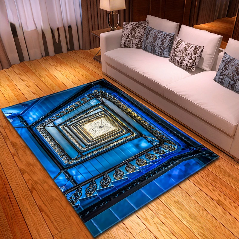 Fashion Square Rug Home Decor Anti-Stain Living Room Bedroom Corridor Aisle Mat Outdoor Spare Mat Anti-Stain Floor Mat