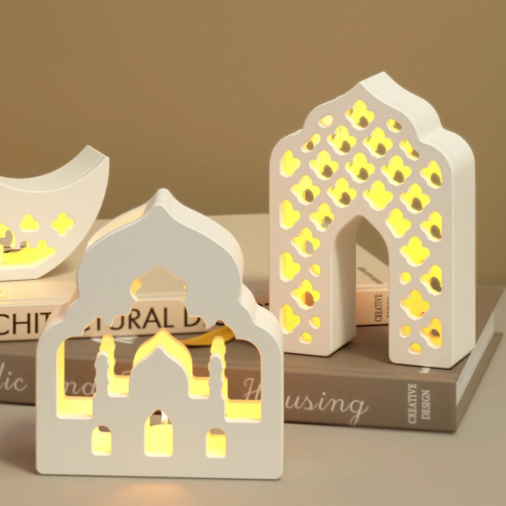 Ramadan Lampshade Cement Concrete Silicone Mold Eid-Al-Fitr Mosque Ornament Gypsum Mould Muslim ‌Lesser Bairam Craft Resin Mold