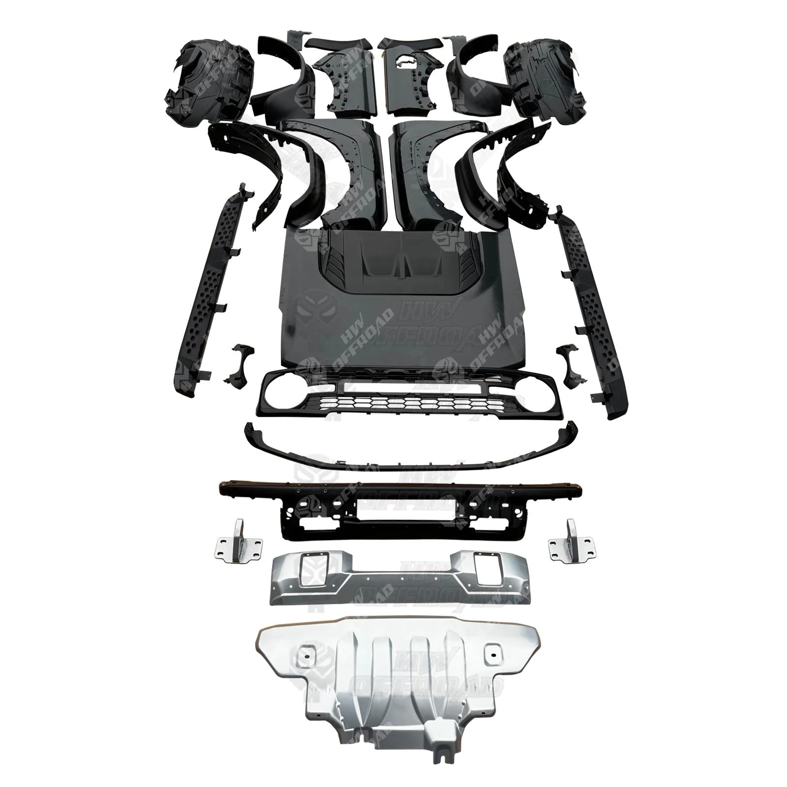 

NewestCar Conversion Facelift Bumper Upgraded Raptor Wide Bodykit For Ford Bronco Raptor 2021+ No Cutting Install Body Kit Bumpe