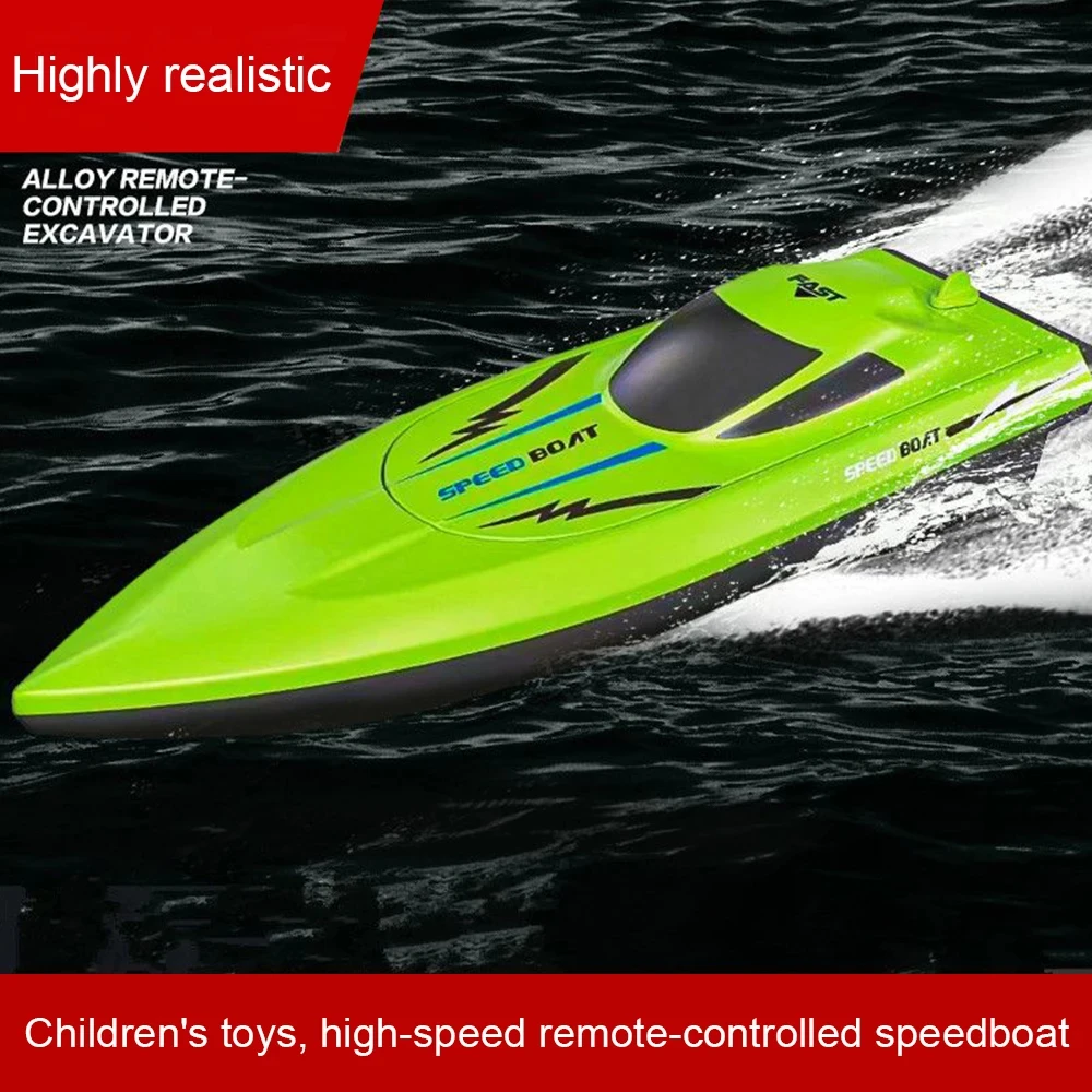 Kids' Waterproof & Ultra-Fast Remote Control Boat, Lightweight RC Water Racer for Pool Fun Toys Ideal Birthday Gift for Children