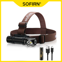 Sofirn Headlamp HS40 USB C Rechargeable 18650 Super Bright SST40 LED Torch 2000lm Flashlight with 2 Modes Power Indicator