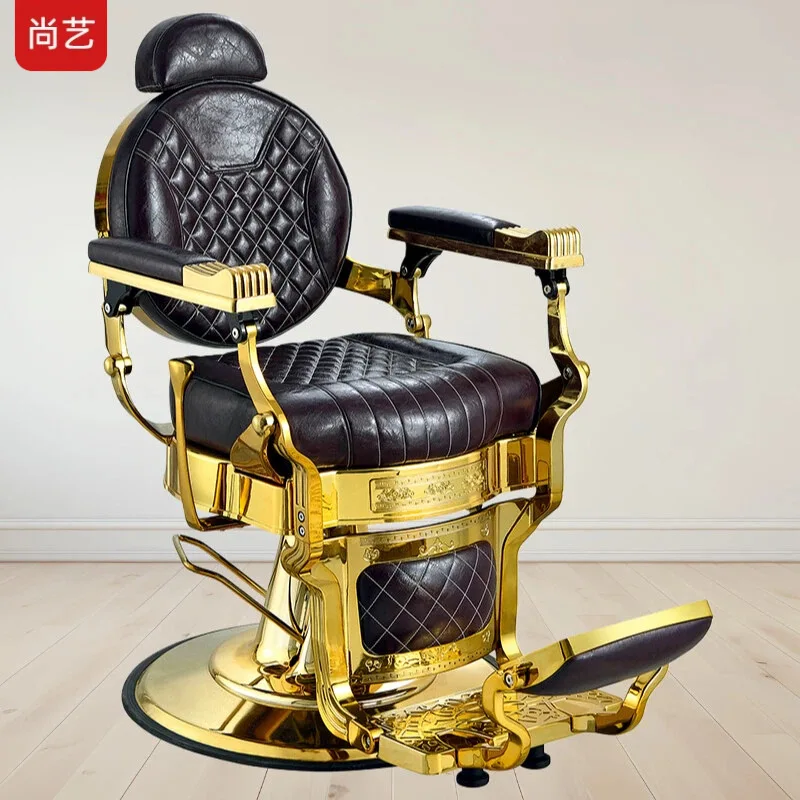 LH Vintage Oil Hair Chair Exclusive for Barbershops and Salons, Reclining Haircut Chair