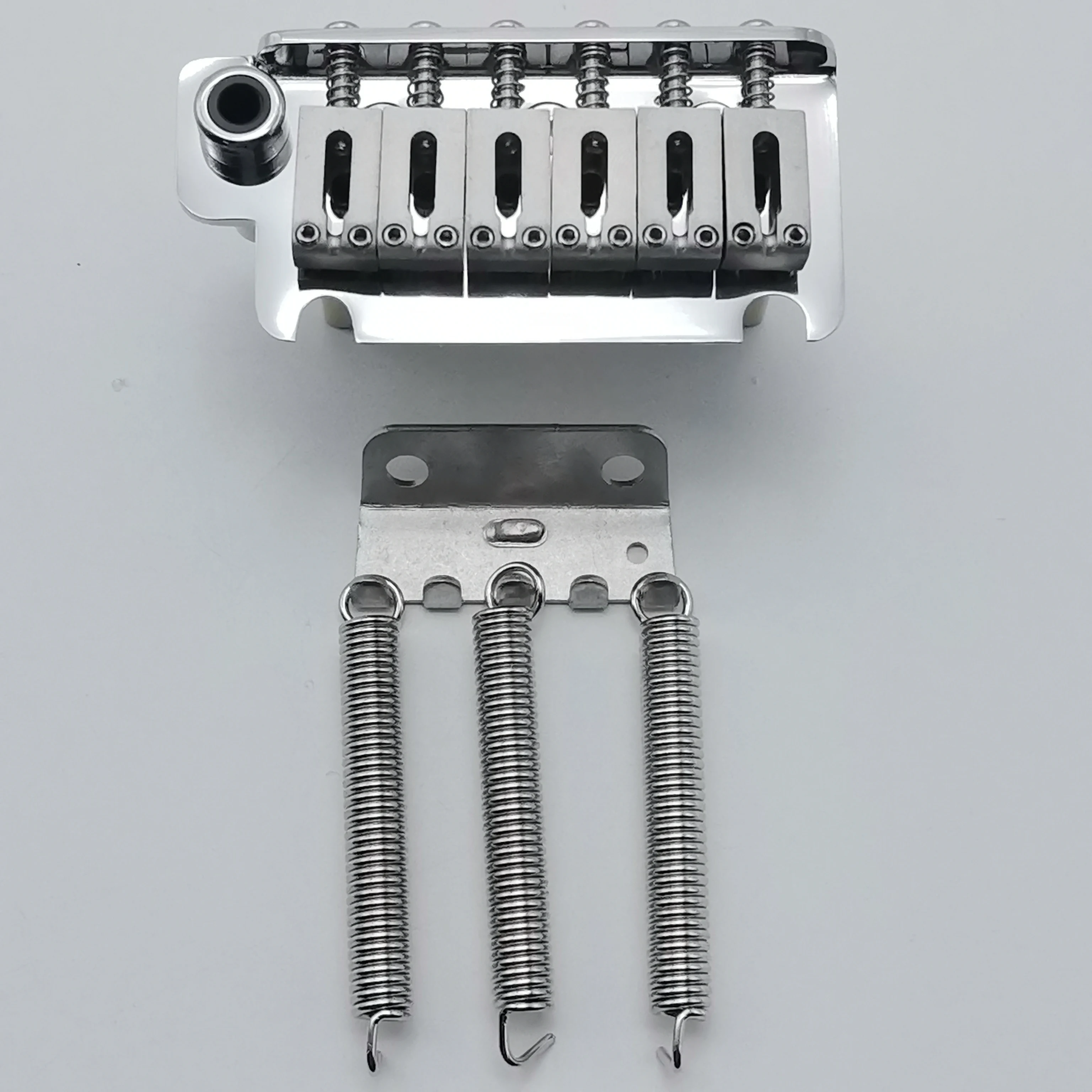 2-Point Tremolo Bridge with Solid Brass Block & Stainless steel Saddles, 10.5mm String Spacing
