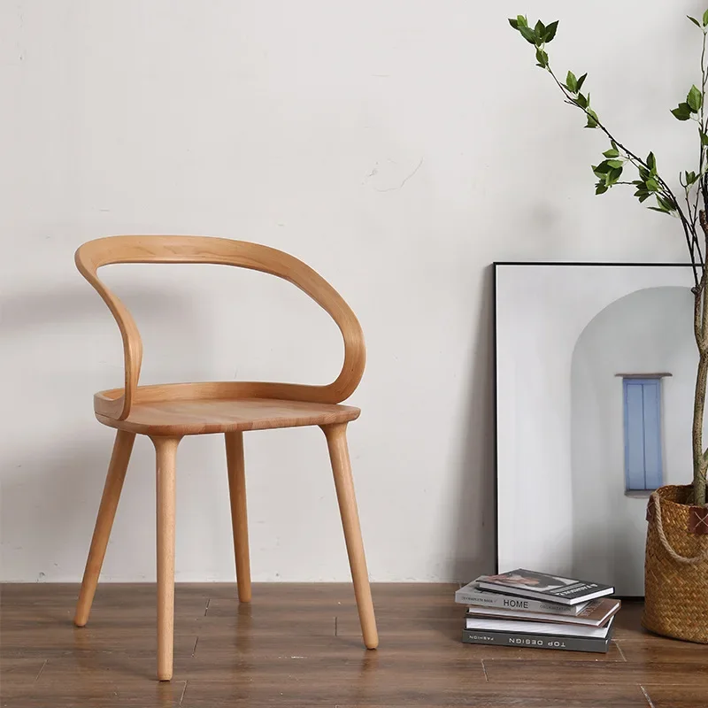 Nordic Simple All Solid Wood Streamer Chair Tea Table and Chair Combination Home Living Room Dining Table and Chairs Chair