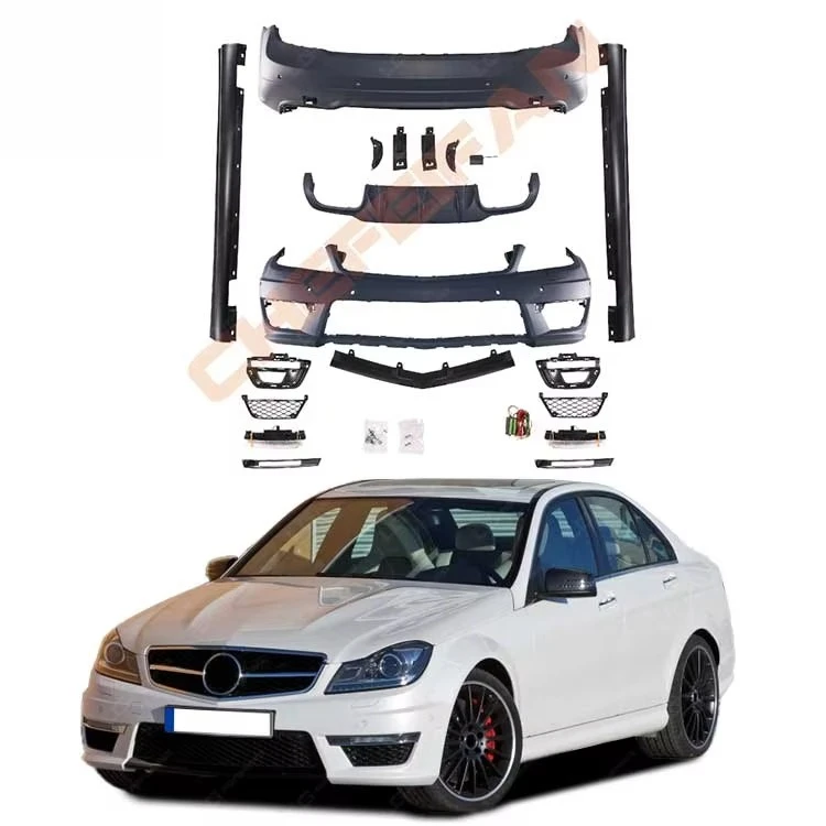 Peças de automóvel bodykit para mercedes benz dianteiro traseiro pára-choques saias laterais grade corpo kit 2011-2014