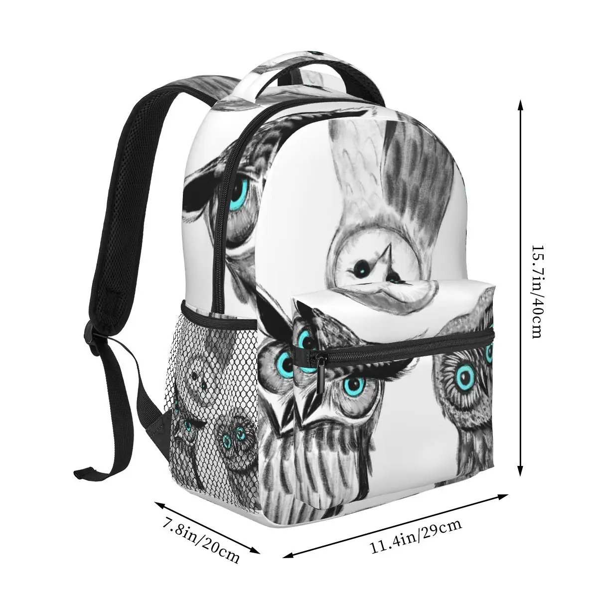 Owl cartoon pattern Customized backpack, student backpack, personalized backpack, special gift Casual backpack