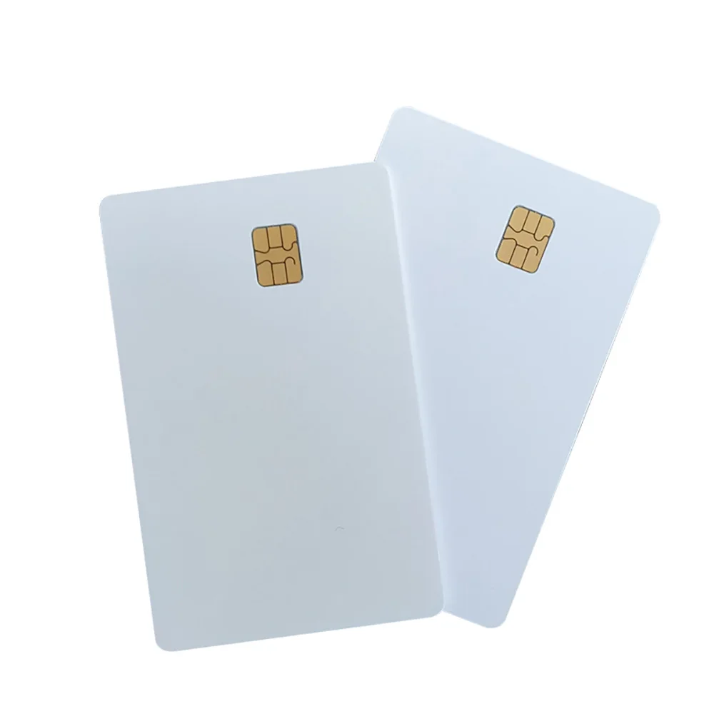 10pcs/lot White PVC 4442 Chip Contact IC Card Blank Contact Smart Card Widely Used In Consumer Systems