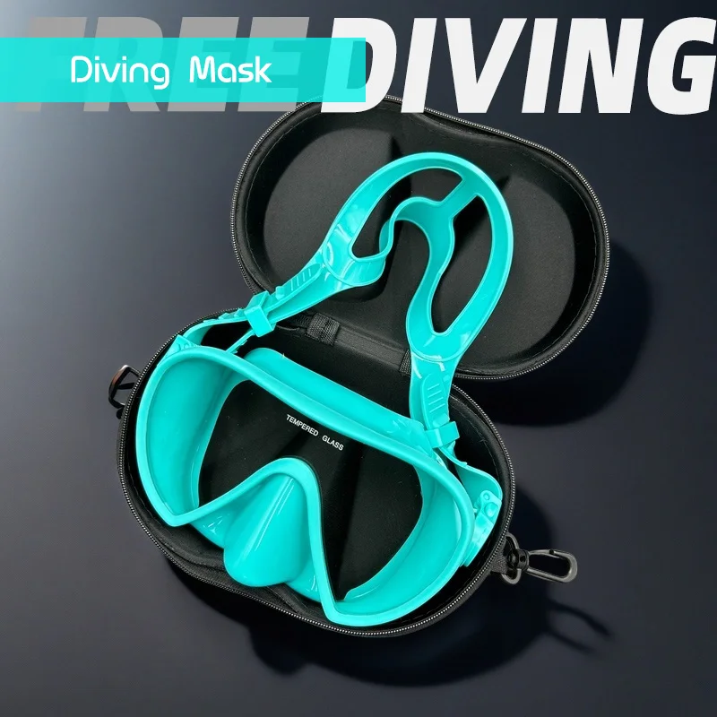 

High definition anti fog diving goggles silicone snorkeling frameless design large wide-angle view integrated face mask
