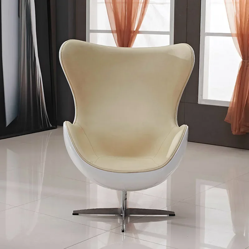 Modern Luxury Living Room Chair Leather Design Egg Single Comforts Reception Relax Chair Negotiate