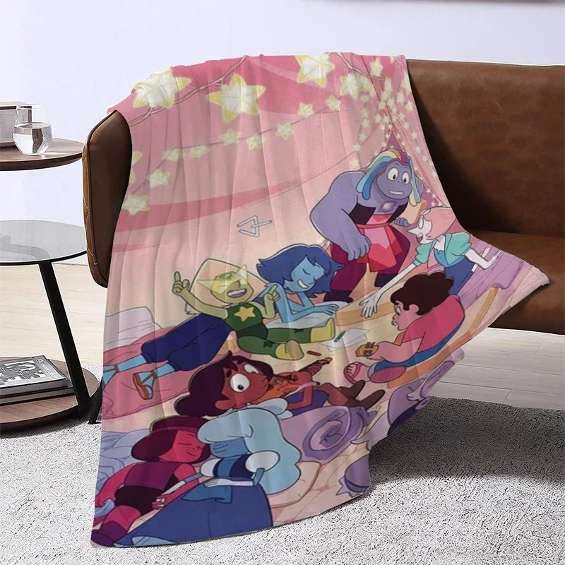 Антистатическое детское одеяло Steven Universe, Двухспальное детское одеяло для декоративного дивана, пушистое летнее одеяло