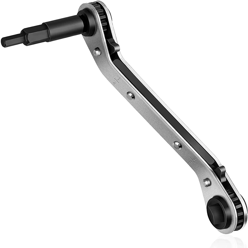 3/16 To 1/4 Ratchet Wrench, 3/8 To 5/16 Service Wrench,Suitable for Air Conditioning and Refrigeration Equipment Repair