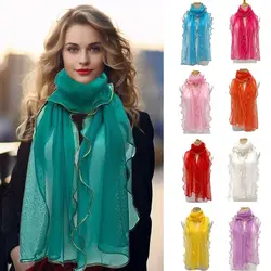 Ladies Women's Scarves Shawl Head Wraps Headband Neckerchief Hijab Scarf Summer Sunscreen Air Conditioner Shawl Headwear Turban
