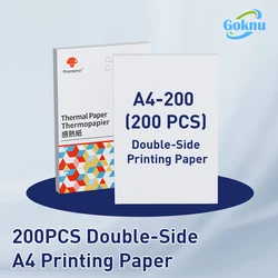 Double-sided Plain A4 Paper P831 Duplex Printing Paper Multipurpose Office Paper 200pcs for P831 and Other A4 Portable Printers