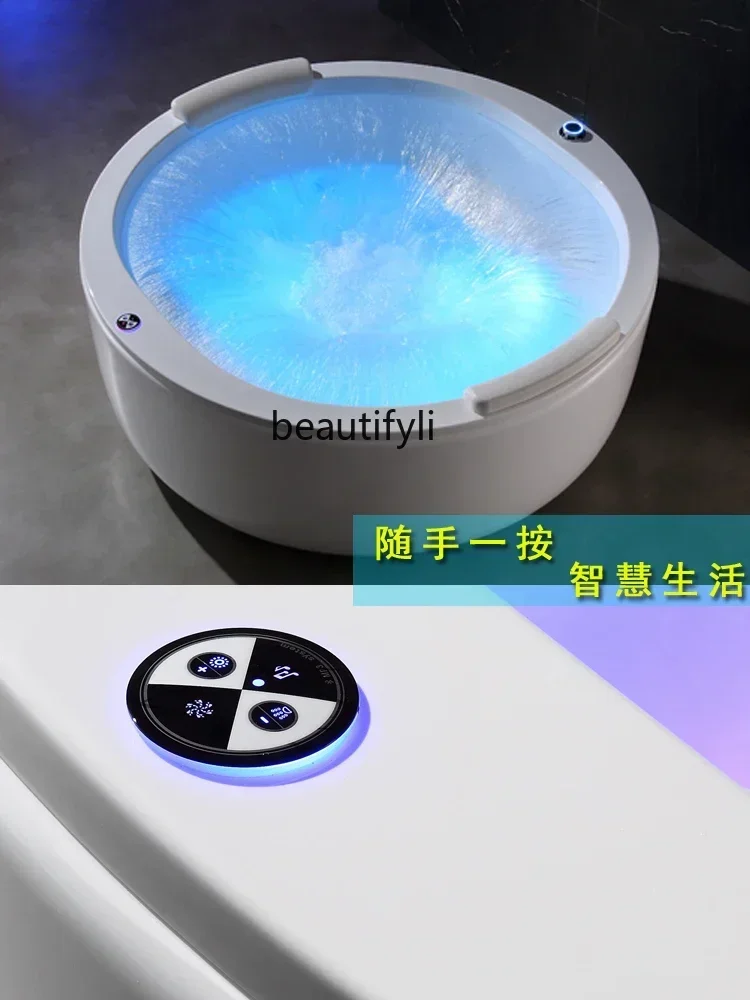 

ss7486 new styleAcrylic Multifunctional Surf Jacuzzi Intelligent Constant Heating Round Waterfall Bath