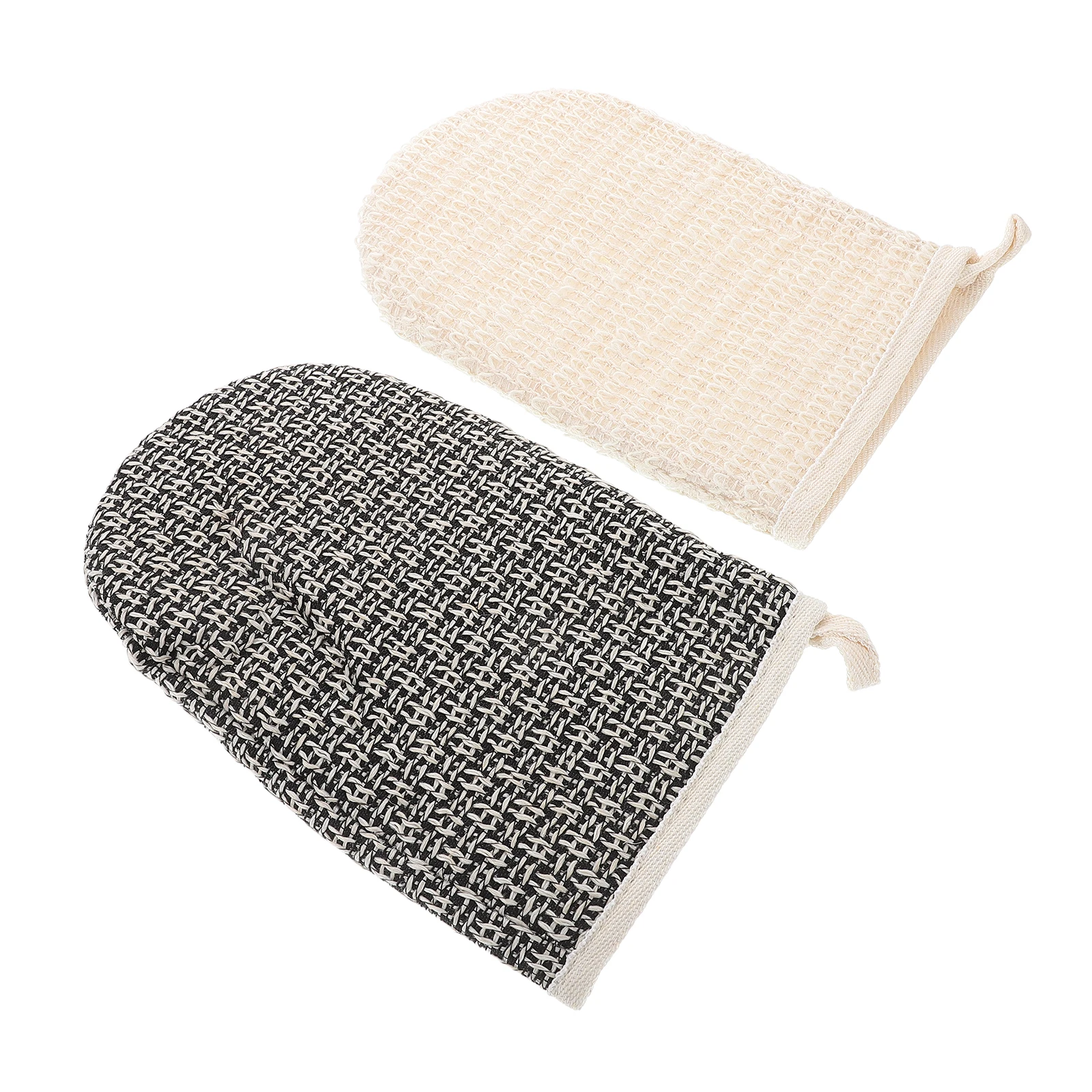 

2 pcs Sisal Bath Towel Shower Gloves Body Scrub Exfoliator Dead Skin Remover Mitts Loofah Washcloth Bath Massaging Tools