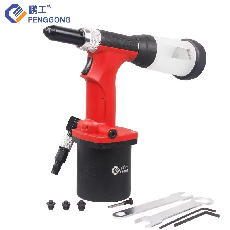 Penggong Industrial-Grade Fully Automatic Pneumatic Rivet Gun, Self-Priming Stainless Steel Blind Rivet Gun Tool