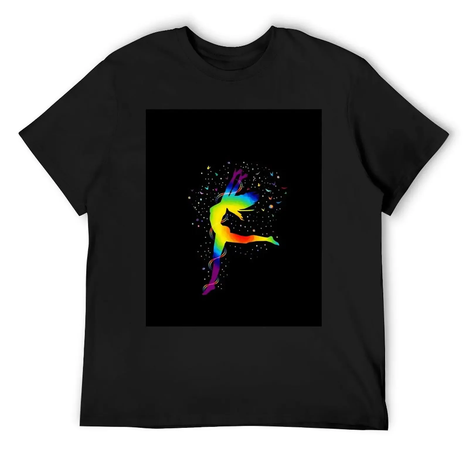 Dancing Woman Chakras - Black BG T-Shirt sublime tees Blouse summer top mens t shirts pack