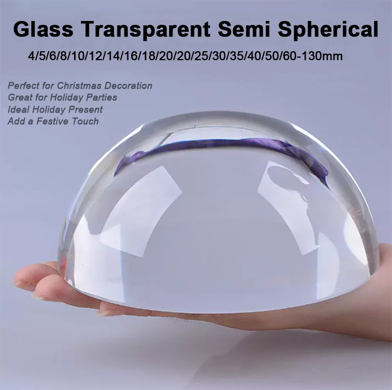 Half Ball 4/5/6/8/10/12/14-130mm Paperweight Crystal Glass Paperweight Magnify Glass Paperweight Quartz Crystals Weddin Decor