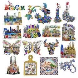 Europe Spain Barcelona Madrid Valencia Alicante Benidorm 3D Fridge Magnets Decoration Handicraft Magnetic Refrigerator