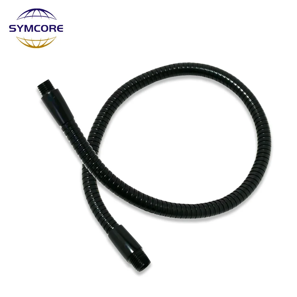 

Black Dia6/8/10/12mm LED Gooseneck M8 M10 Connector Flexible Metal Hose Tube With Nuts Soft Pipe Serpentine Tube DIY