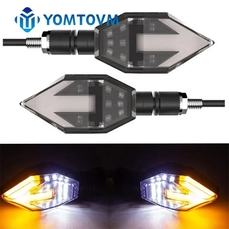 

2PCS Motorcycle Turn Signal Lights Arrow Indicators Blinker Flasher 12V for Motorcycle Motorbike Scooter Quad Cruiser Off Road