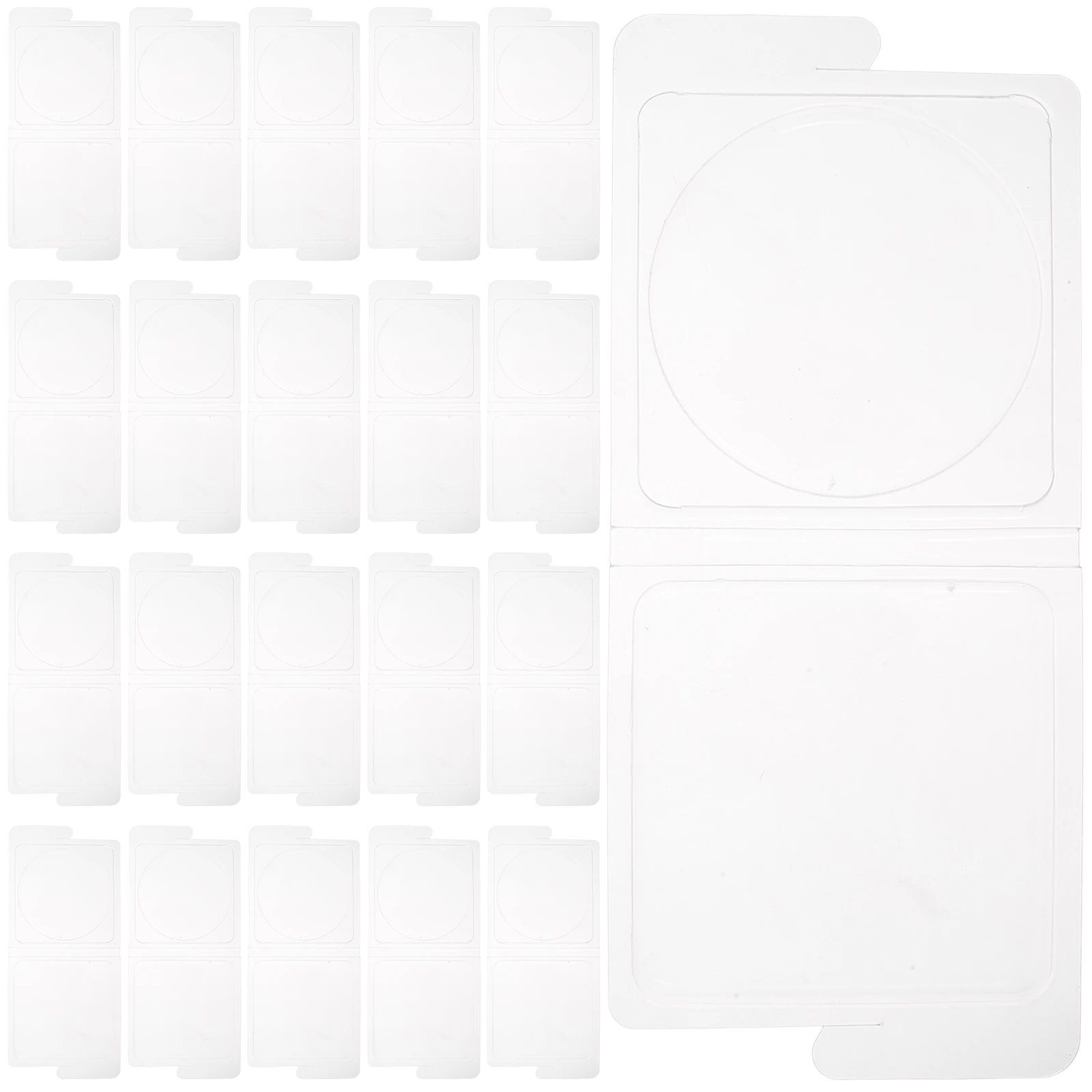 

40 Pcs Blush Highlight Box Depotting Makeup Containers Car Transparent Plastic Travel