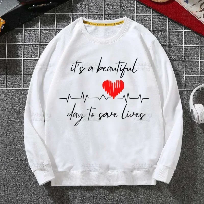 Greys Anatomy You're My Person Heart Hoodie Sweatshirts Men Women Pullover Harajuku Men's Hoodie Streetwear Casual Clothes