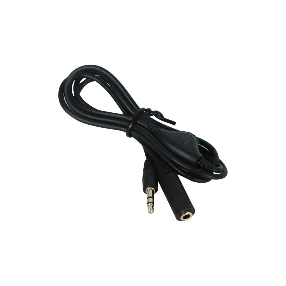 3,5mm Klinkenstecker AUX-Adapter Verlängerungskabel Audio-Stereokabel mit Lautstärkeregelung Kopfhörer-Kabel