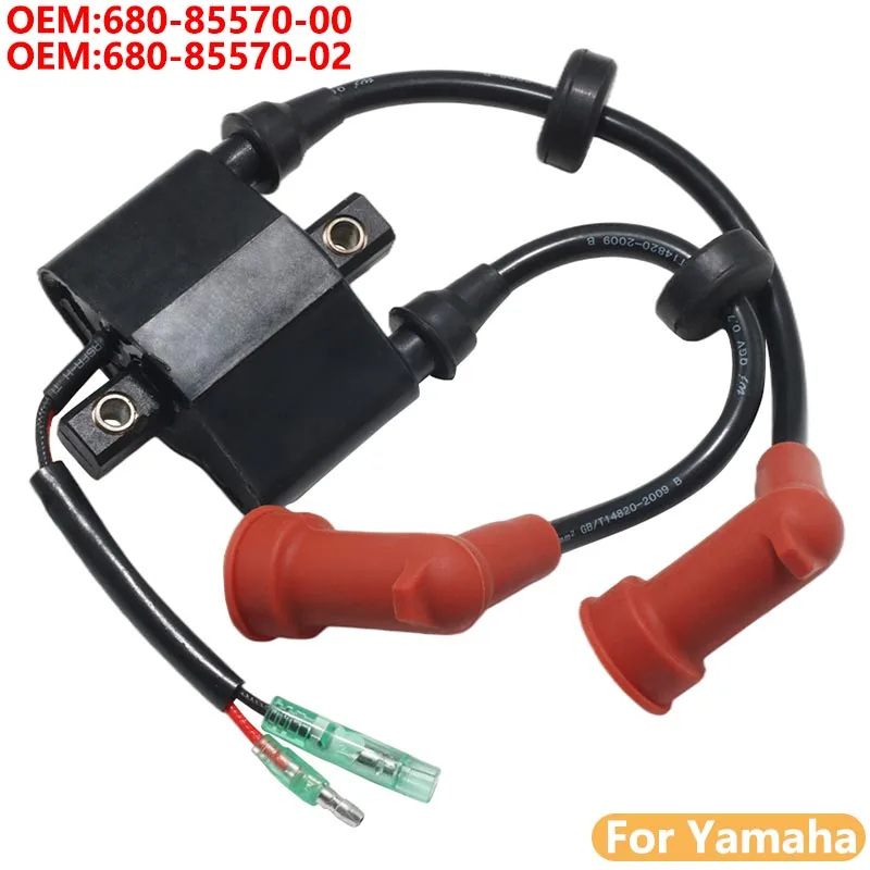 

Катушка зажигания для мотоцикла и лодки в сборе для Yamaha 6HP F6 MS/LH F6A MHS/L 8HP F8 T8 FT8D 9,9HP F9,9 20HP 20C 680-85570-02 680-85570-0