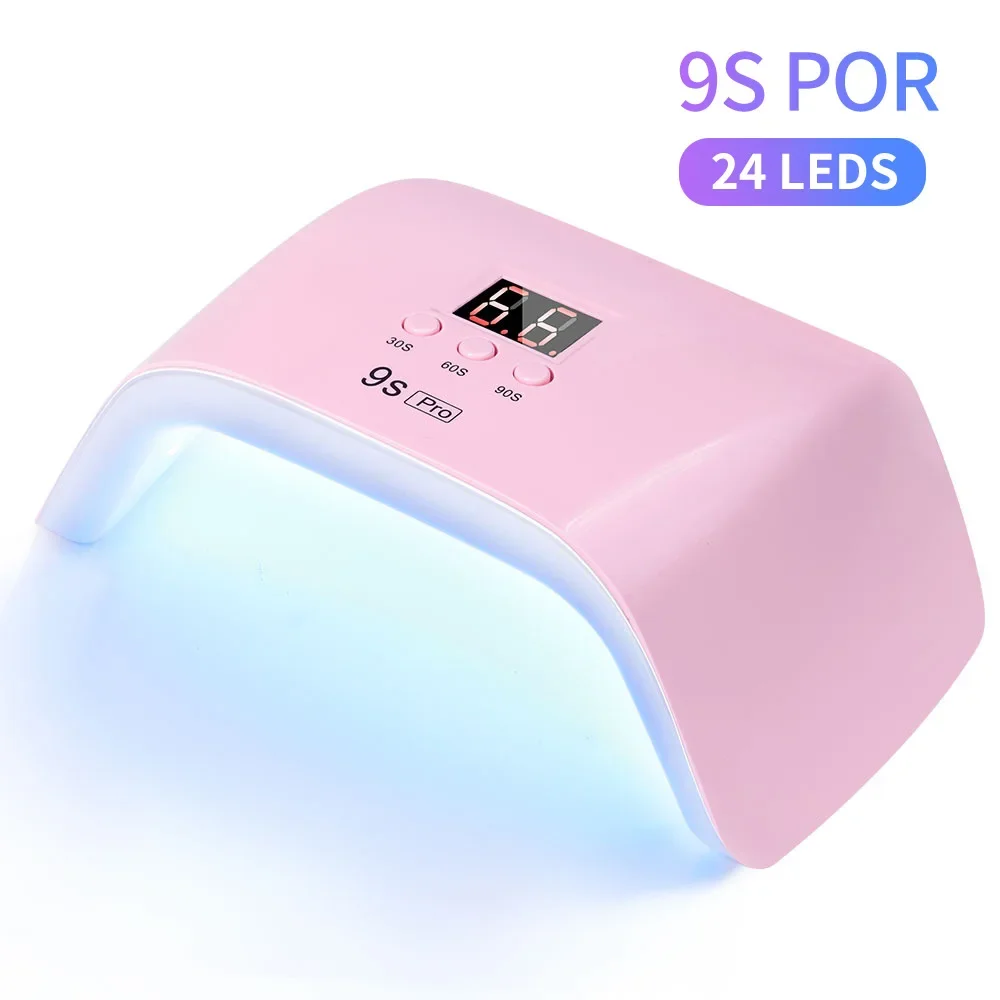 Mini secador de uñas portátil, lámpara de manicura UV de 24 LED, para uso doméstico, para secado de esmalte de uñas con Cable USB