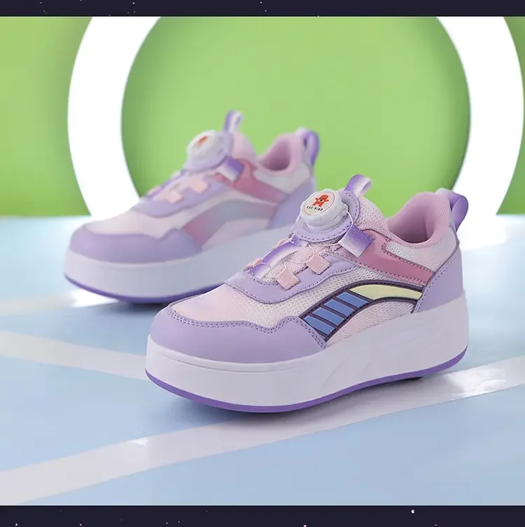 Four Wheels Children's Led Light Roller Skate Shoes For Kids Boys Girls Glowing Sports Luminous Sneakers Skateboard USB Charging