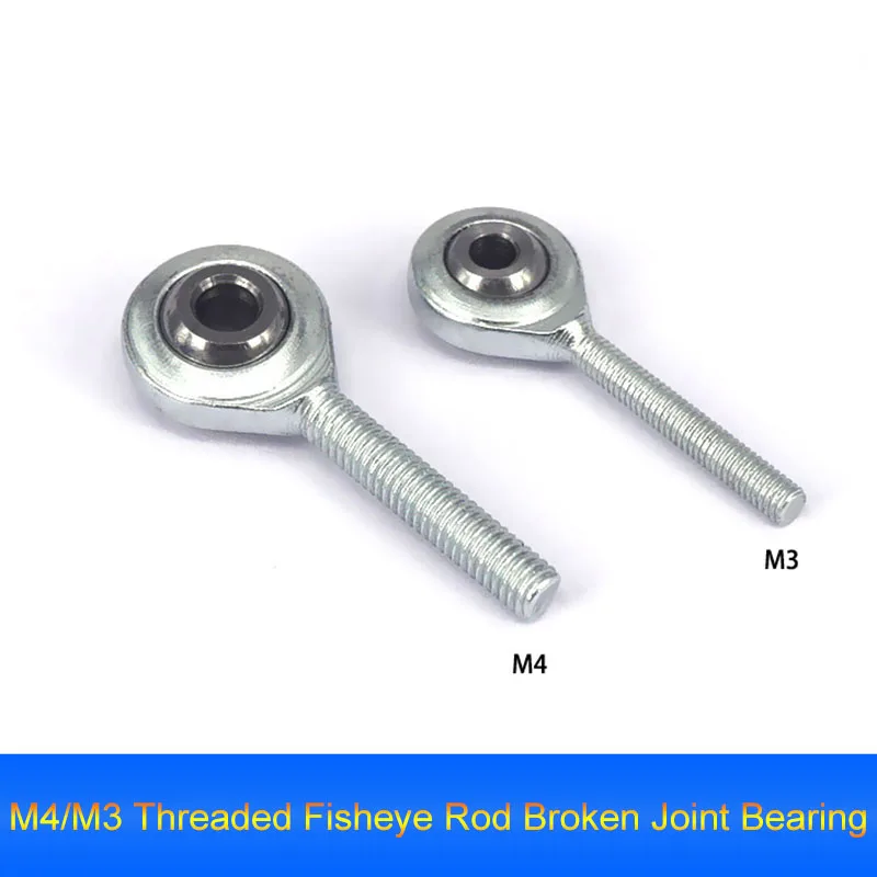 

M4/M3 Threaded Fisheye Rod End Bearing Rod End Joint SI4T/K SI3T/K External Thread For 3D Printer Accessories