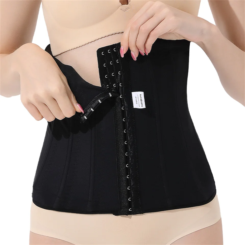 Original kolumbianisches Bauch- und Taillenformer für Frauen zur Gewichtsreduzierung, 3-reihiger Schnallenkorsett-Taillentrainer – Detail 8