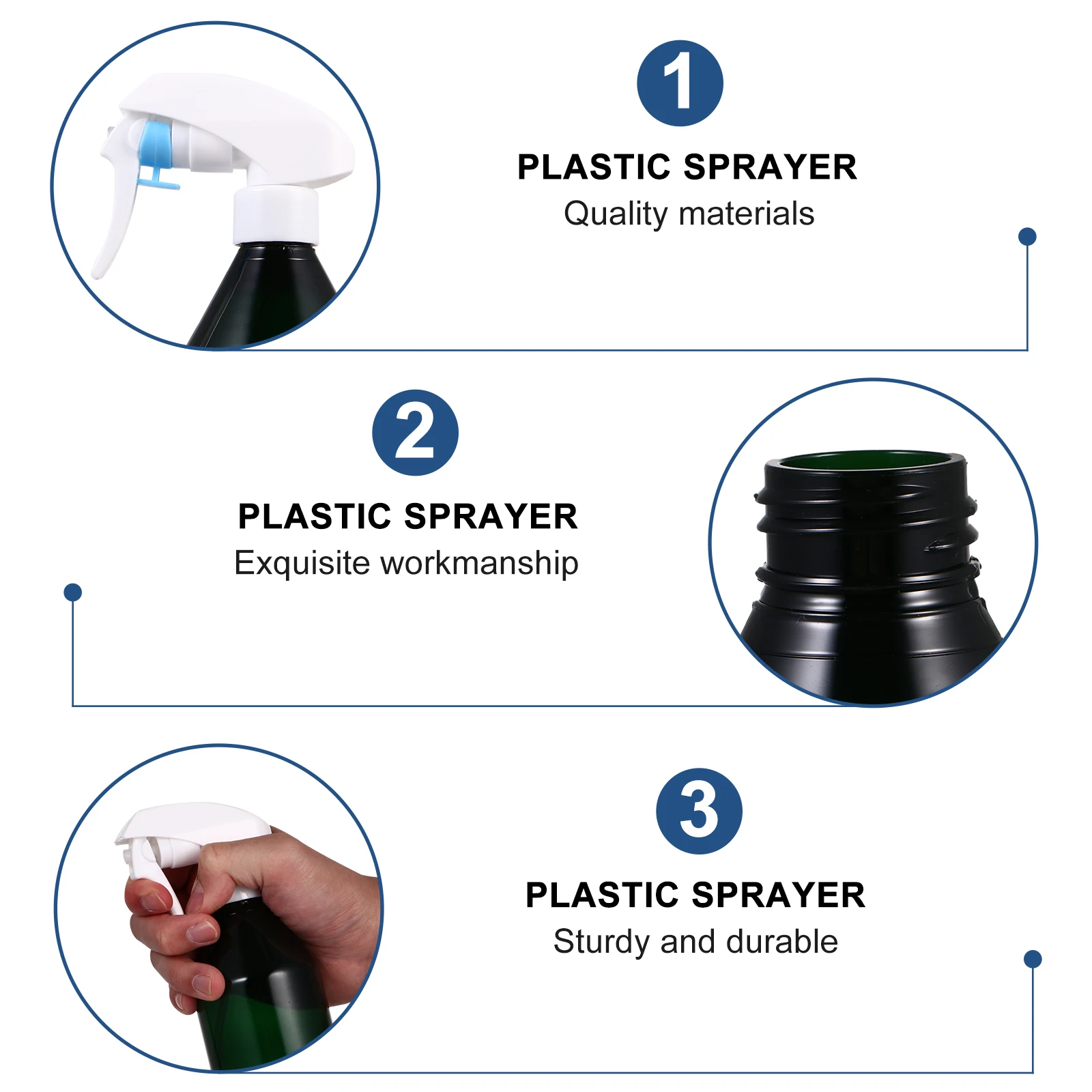 

3pcs Watering Spray Bottle Portable Garden Sprayer For Plants Flowers Mist Bottle Refillable Large Capacity Outdoor Home