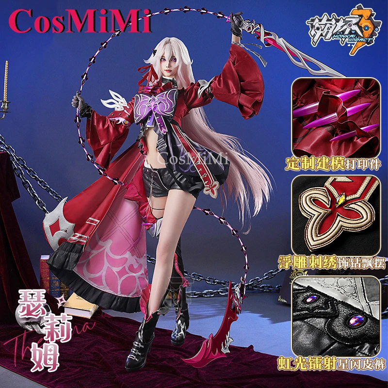 CosMiMi Hot Game Honkai Impact 3 Thelema Cosplay Costume Fashion Lovely Sweet Uniform Full Set Carnival Party Role Play Clothing