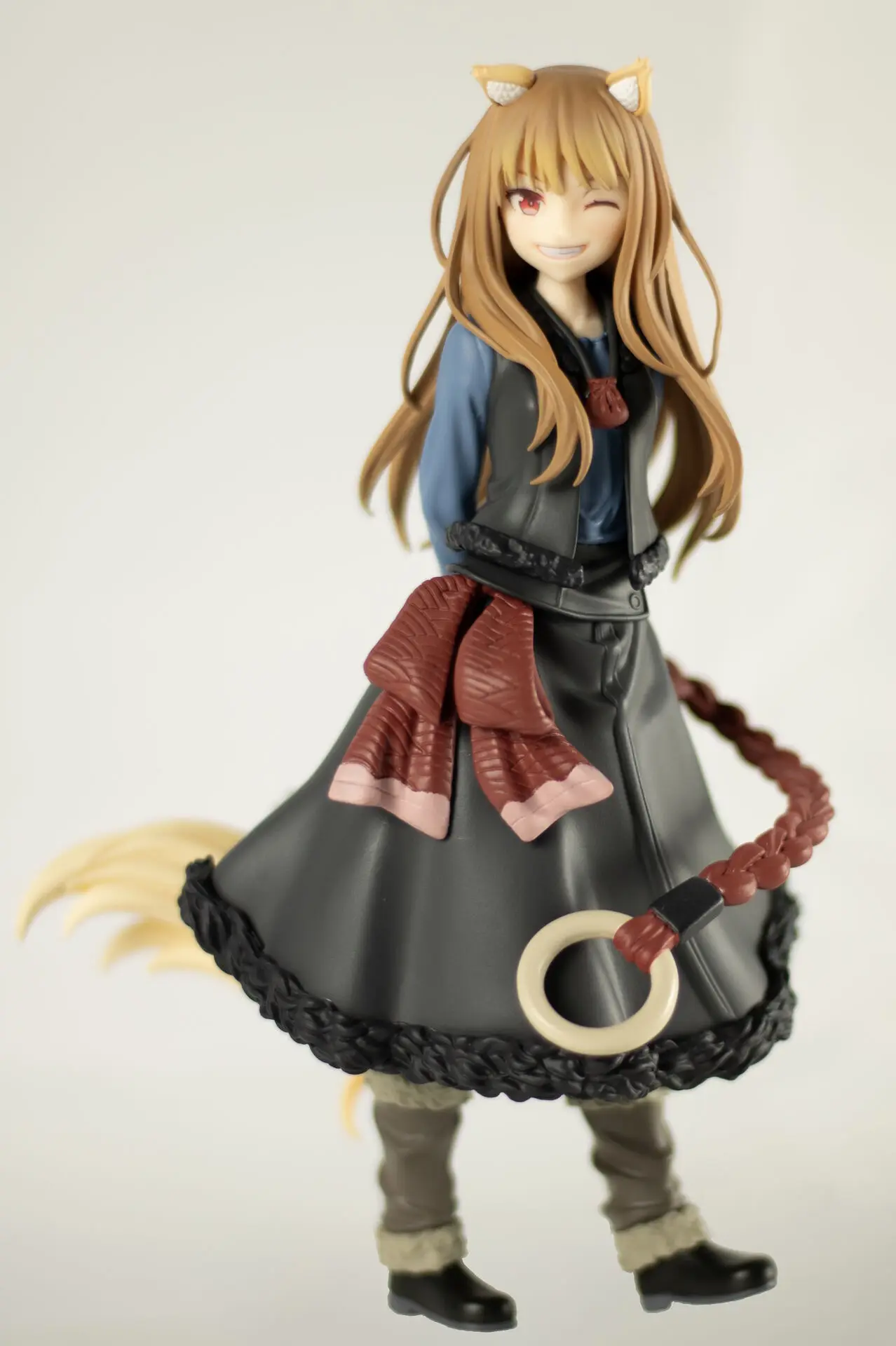17cm anime holo figura ookami para koushinryou comerciante encontra o sábio lobo suporte modelo brinquedo presente coleção aciton figura pvc