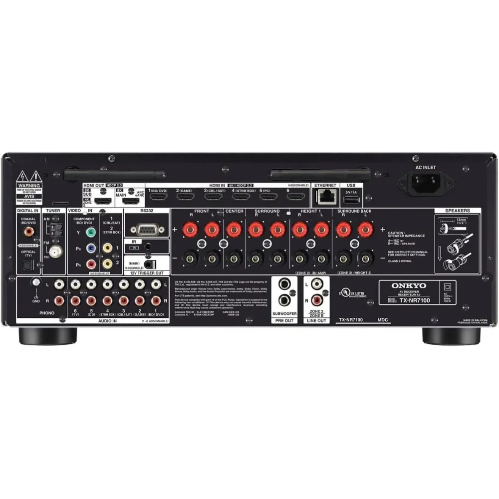 TX-NR7100 récepteur A/V réseau 8K/4K 9.2 canaux, 220W par canal à 6 Ohms