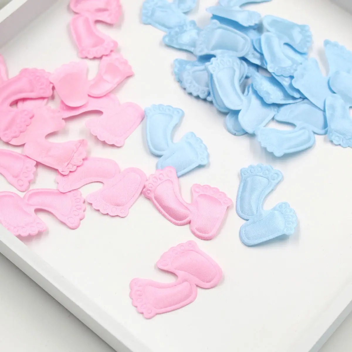 100Pcs Cloth Footprint Decor Set Eco Friendly Colorful Baby Shower Birthday Party Table Balloon Photo Prop Foot Confetti Decor - view 5