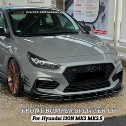 New Front Bumper Splitter Lip Spoiler Diffuser Guard Body Kit For Hyundai I30N MK3 MK3.5 Hatchback 2017-2019 2020-2022 Tuning