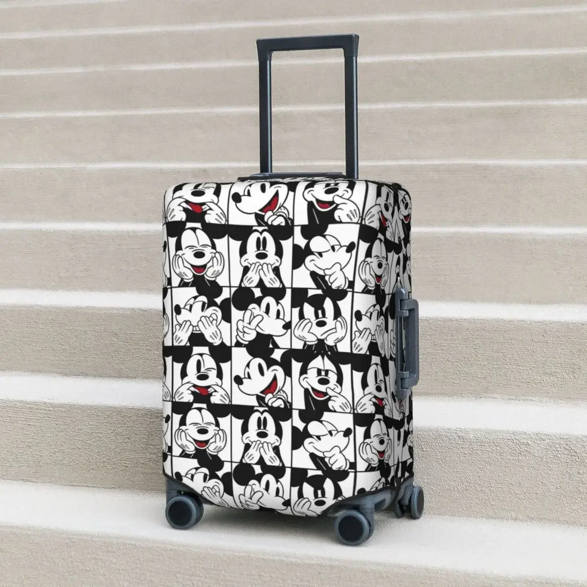 غطاء حقيبة ميكي ماوس لرحلة الرحلات البحرية وحافظة أمتعة مرنة للعطلات