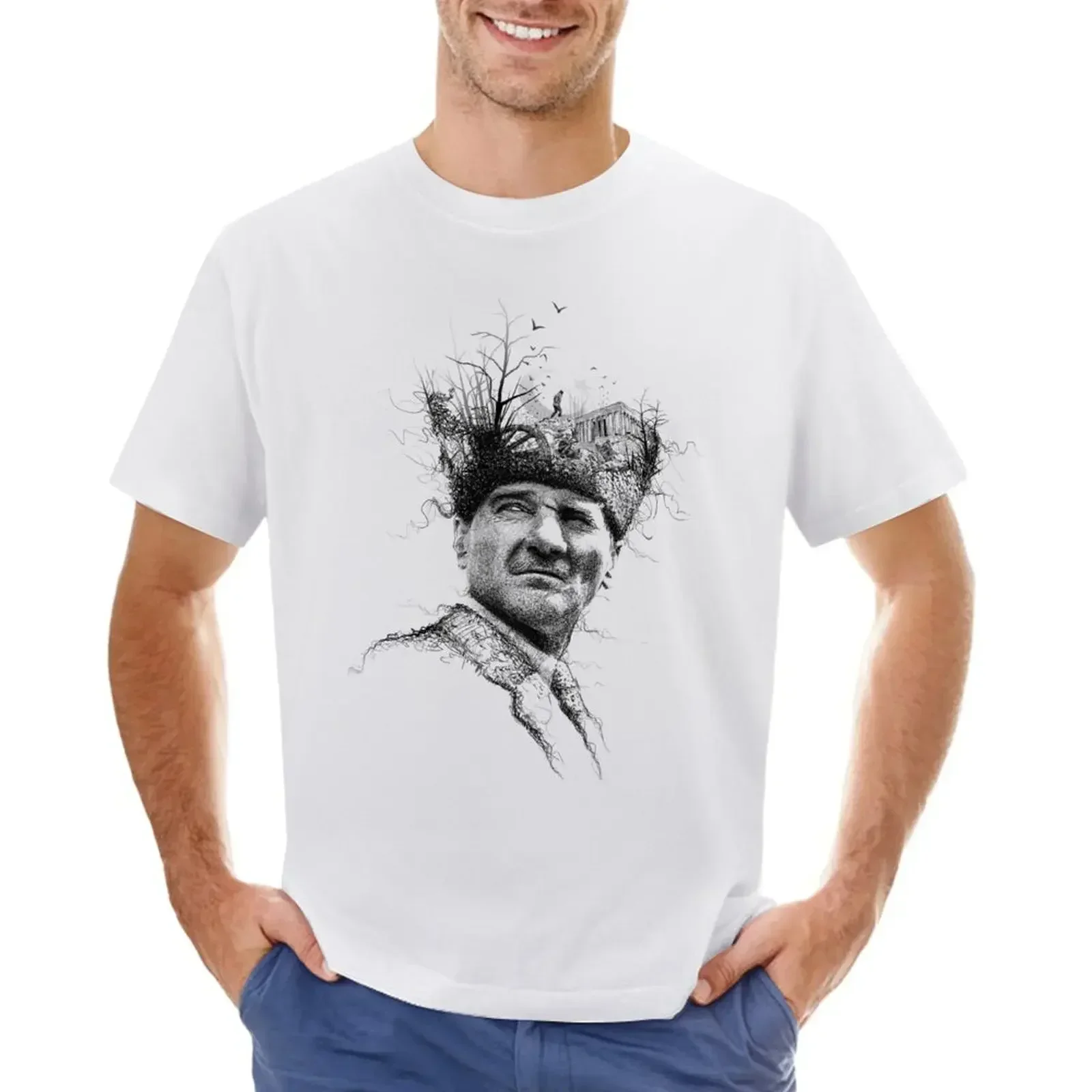 Ataturk collage T-Shirt vintage customizeds shirts graphic tee men