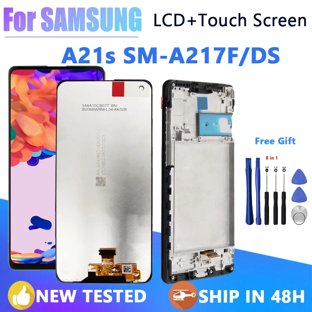 

New LCD For Samsung A21s A217 A217F 6.5" LCD Touch Screen Digitizer For Galaxy A21s SM-A217F/DS Display Replacement Repair