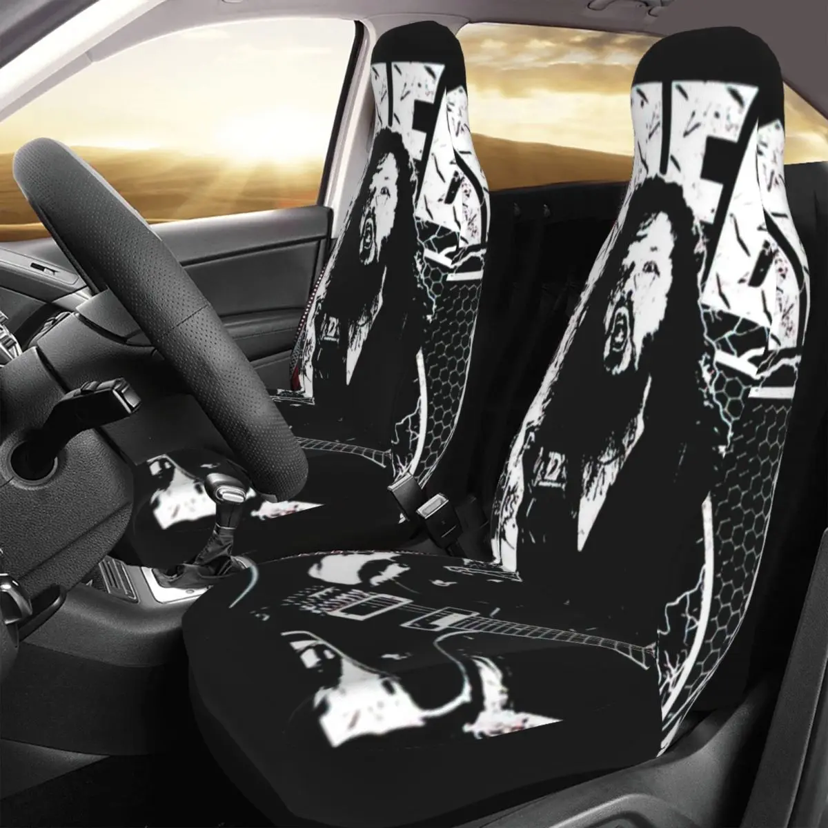 Crest Dimme Classic Car Seat Cover Custom Printing Universal Front Protector Accessories Cushion Set