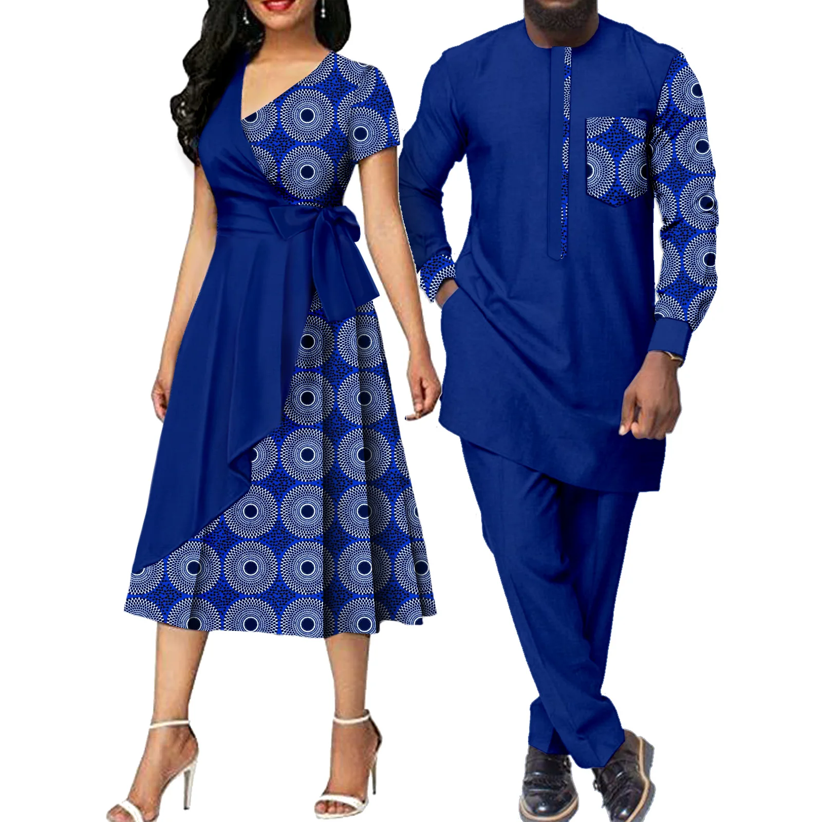 PCT & ALP-Vêtements de couple africains pour femmes et hommes, tenues assorties, ensembles de pantalons, robes de mariage Dashiki